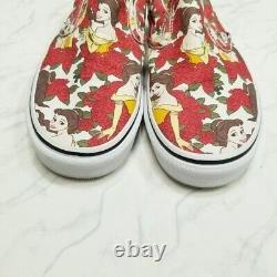 Vans x Disney Collab Loafer Classic Slip-On Belle Beauty and the Beast Roses 10