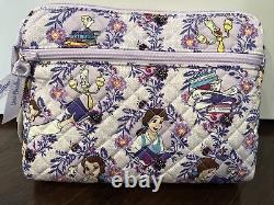 Vera Bradley DISNEY BELLE FLORAL Triple Compartment Crossbody Bag BEAUTY & BEAST