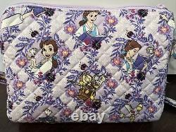 Vera Bradley DISNEY BELLE FLORAL Triple Compartment Crossbody Bag BEAUTY & BEAST