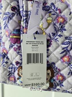 Vera Bradley Disney Beauty Beast Belle Floral Large Travel Duffel Bag New NWT