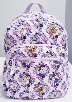 Vera Bradley Disney Belle Floral Beauty and Beast Campus Backpack NWT