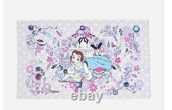 Vera Bradley Disney Belle Floral Plush Throw Blanket Beauty & Beast 50 x 80