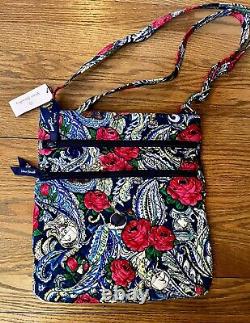 Vera Bradley Disney Triple Zip Hipster Crossbody Bag Bonjour Belle Beauty Beast