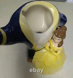 Vintage 1990'S Disney Store Dancing Beauty And The Beast Teapot Figurine Belle