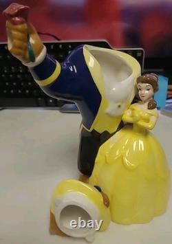 Vintage 1990'S Disney Store Dancing Beauty And The Beast Teapot Figurine Belle