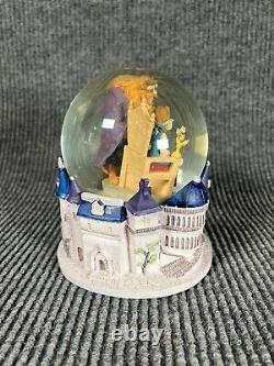 Vintage 1990s Disney Beauty & the Beast Musical Snow Globe Castle- Works