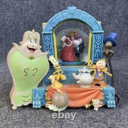 Vintage 1991 Disney Beauty & the Beast Double Sided Musical Snow Globe EUC