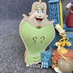 Vintage 1991 Disney Beauty & the Beast Double Sided Musical Snow Globe EUC