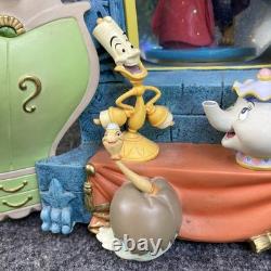 Vintage 1991 Disney Beauty & the Beast Double Sided Musical Snow Globe EUC