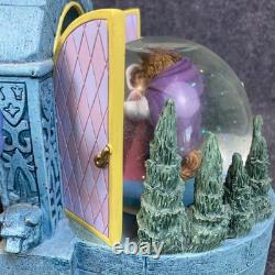 Vintage 1991 Disney Beauty & the Beast Double Sided Musical Snow Globe EUC