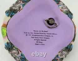 Vintage 1991 Disney Belle Beauty & the Beast Music Box withOriginal Package