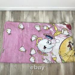 Vintage 90's Disney Beauty and the Beast Full Size Sheet Comforter Set Complete