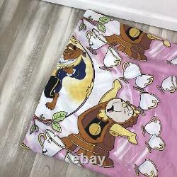 Vintage 90's Disney Beauty and the Beast Full Size Sheet Comforter Set Complete