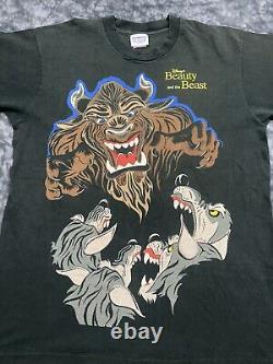 Vintage 90s Beauty And The Beast Mens Large T-shirt On The Disney Store Tag