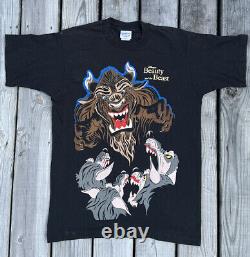 Vintage 90s Disney Beauty and the Beast Promo Black Large VTG Shirt