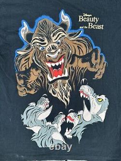 Vintage 90s Disney Beauty and the Beast Promo Black Large VTG Shirt