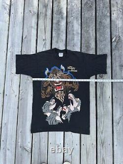 Vintage 90s Disney Beauty and the Beast Promo Black Large VTG Shirt