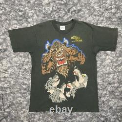 Vintage Beauty And The Beast TShirt Mens Size L Disney Store Tag Original Rare