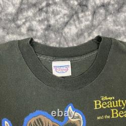Vintage Beauty And The Beast TShirt Mens Size L Disney Store Tag Original Rare