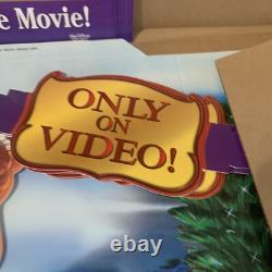 Vintage DISNEY BEAUTY & BEAST ENCHANTED CHRISTMAS STANDEE STORE DISPLAY Promo