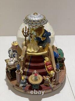 Vintage Disney 1991 Beauty and The Beast Musical Snow Globe