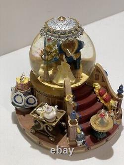 Vintage Disney 1991 Beauty and The Beast Musical Snow Globe