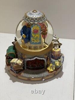 Vintage Disney 1991 Beauty and The Beast Musical Snow Globe