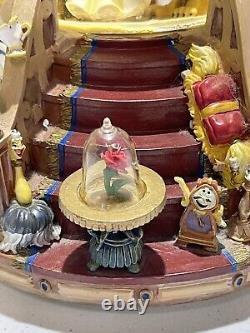 Vintage Disney 1991 Beauty and The Beast Musical Snow Globe