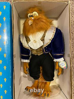 Vintage Disney Beast Doll 14 tall, Velvet Jacket, in box NRFB