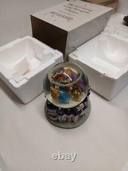 Vintage Disney Beauty And The Beast Musical Snow Globe With Box & Paperwork