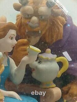 Vintage Disney Beauty And The Beast Musical Snow Globe With Box & Paperwork