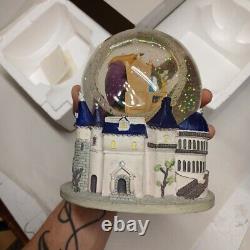 Vintage Disney Beauty And The Beast Musical Snow Globe With Box & Paperwork