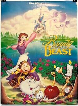 Vintage Disney Beauty And The Beast Original Movie Poster 35 x 23 inches