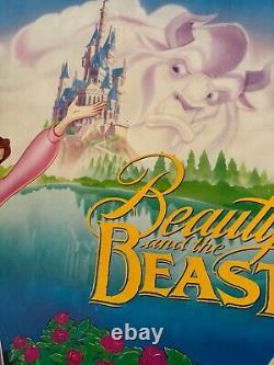 Vintage Disney Beauty And The Beast Original Movie Poster 35 x 23 inches