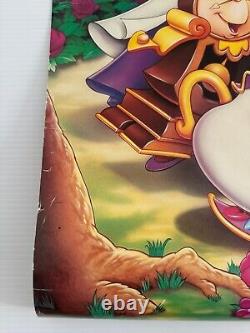 Vintage Disney Beauty And The Beast Original Movie Poster 35 x 23 inches