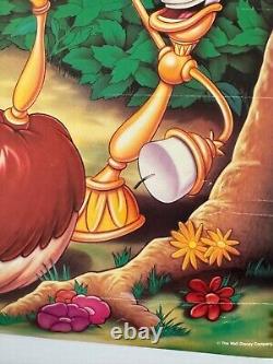 Vintage Disney Beauty And The Beast Original Movie Poster 35 x 23 inches