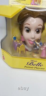Vintage Disney Beauty & Beast Belle Portrait Playcase Mini Doll Set 1999 NIB
