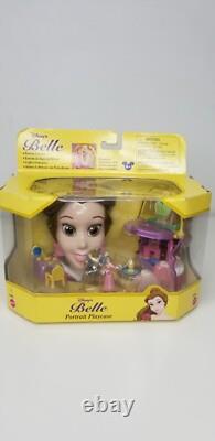 Vintage Disney Beauty & Beast Belle Portrait Playcase Mini Doll Set 1999 NIB
