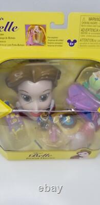 Vintage Disney Beauty & Beast Belle Portrait Playcase Mini Doll Set 1999 NIB