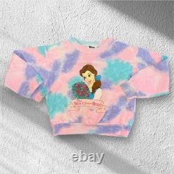 Vintage Disney Beauty & The Beast Crewneck Sweatshirt Toddler Kids 4T/5 SSI