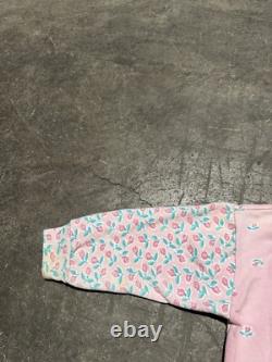 Vintage Disney Beauty & The Beast Sweatshirt Toddler Kids 4T Pink Floral SSI