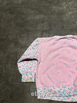 Vintage Disney Beauty & The Beast Sweatshirt Toddler Kids 4T Pink Floral SSI