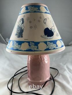 Vintage Disney Beauty and The Beast Lamp Belle Glow in the Dark Rare TESTED