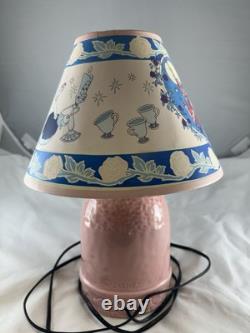 Vintage Disney Beauty and The Beast Lamp Belle Glow in the Dark Rare TESTED
