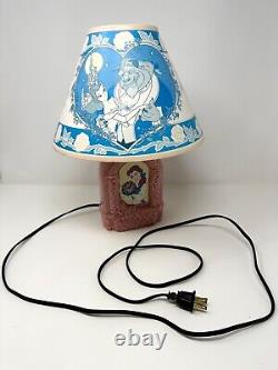 Vintage Disney Beauty and The Beast Lamp Belle Glow in the Dark Rare Tested HTF