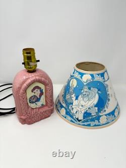 Vintage Disney Beauty and The Beast Lamp Belle Glow in the Dark Rare Tested HTF