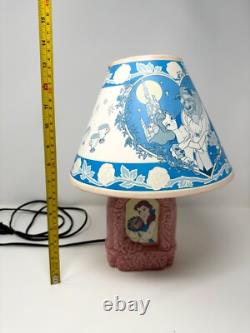 Vintage Disney Beauty and The Beast Lamp Belle Glow in the Dark Rare Tested HTF