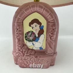 Vintage Disney Beauty and the Beast Belle Glow in the Dark Lamp Tested HTF