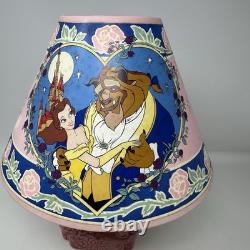 Vintage Disney Beauty and the Beast Belle Glow in the Dark Lamp Tested HTF