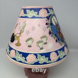 Vintage Disney Beauty and the Beast Belle Glow in the Dark Lamp Tested HTF